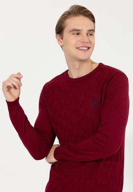 Erkek Vişne Basic Kazak - 50251882091