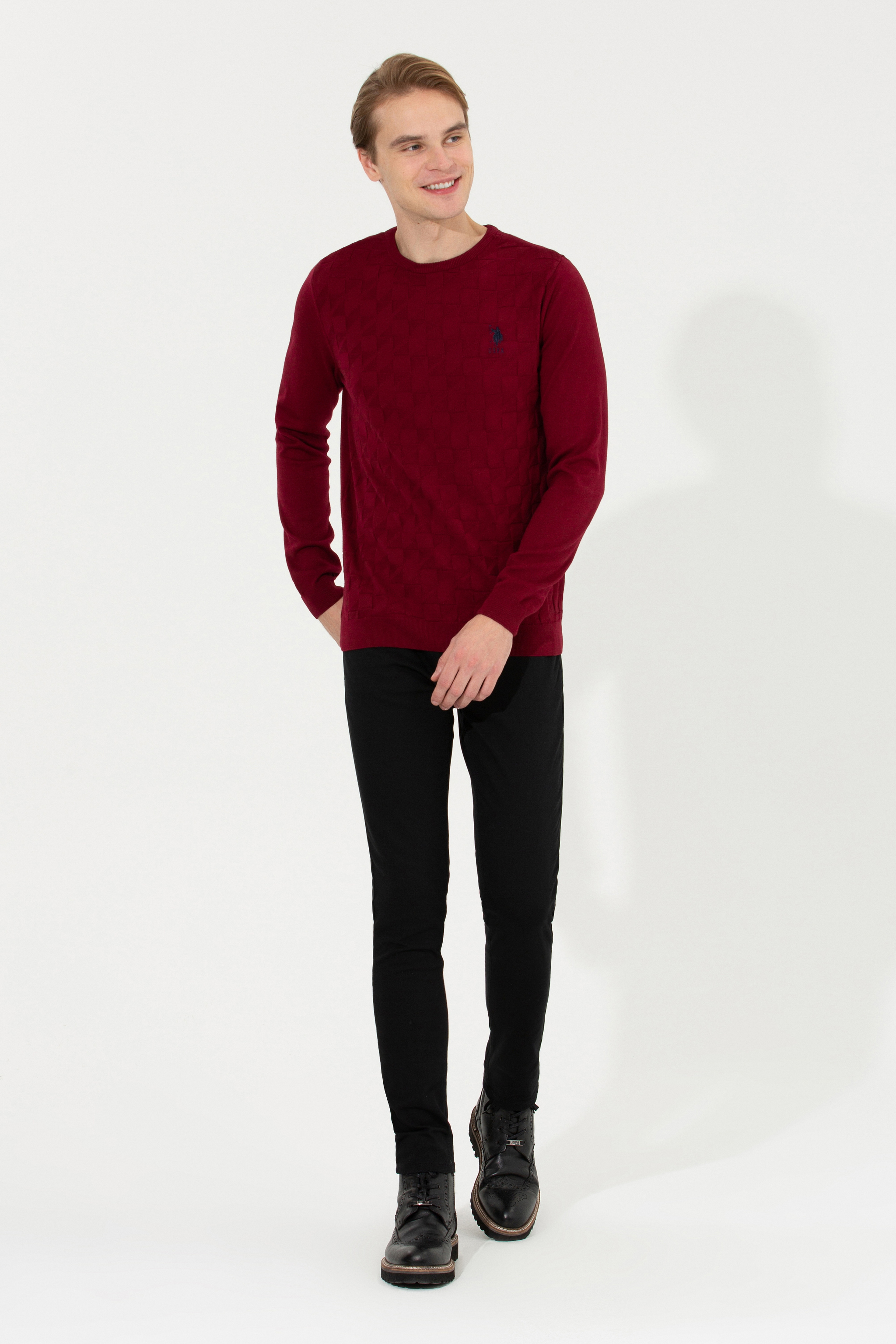 Erkek Vişne Basic Kazak
