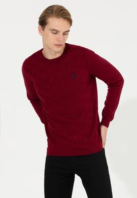 Erkek Vişne Basic Kazak - 50251882091