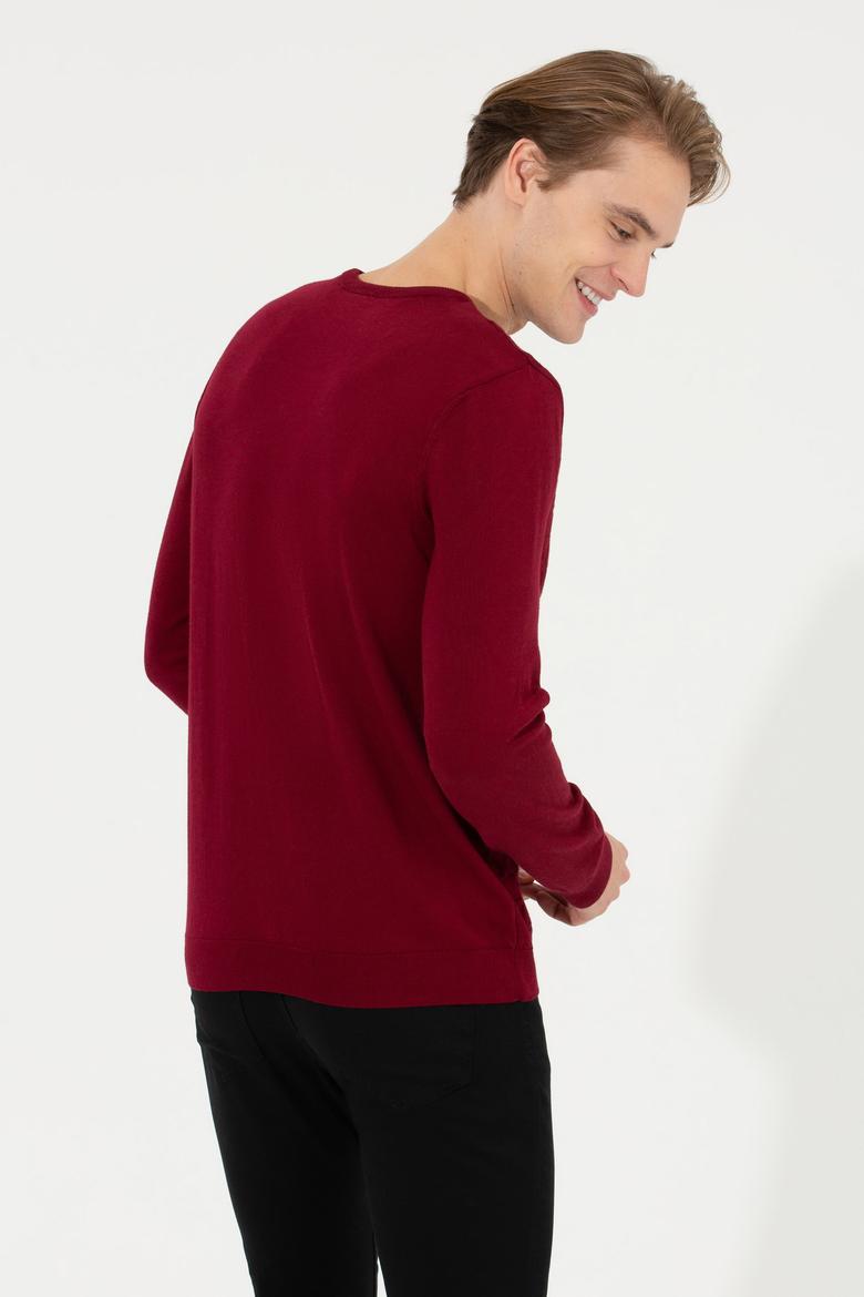 Erkek Vişne Basic Kazak - 50251882091