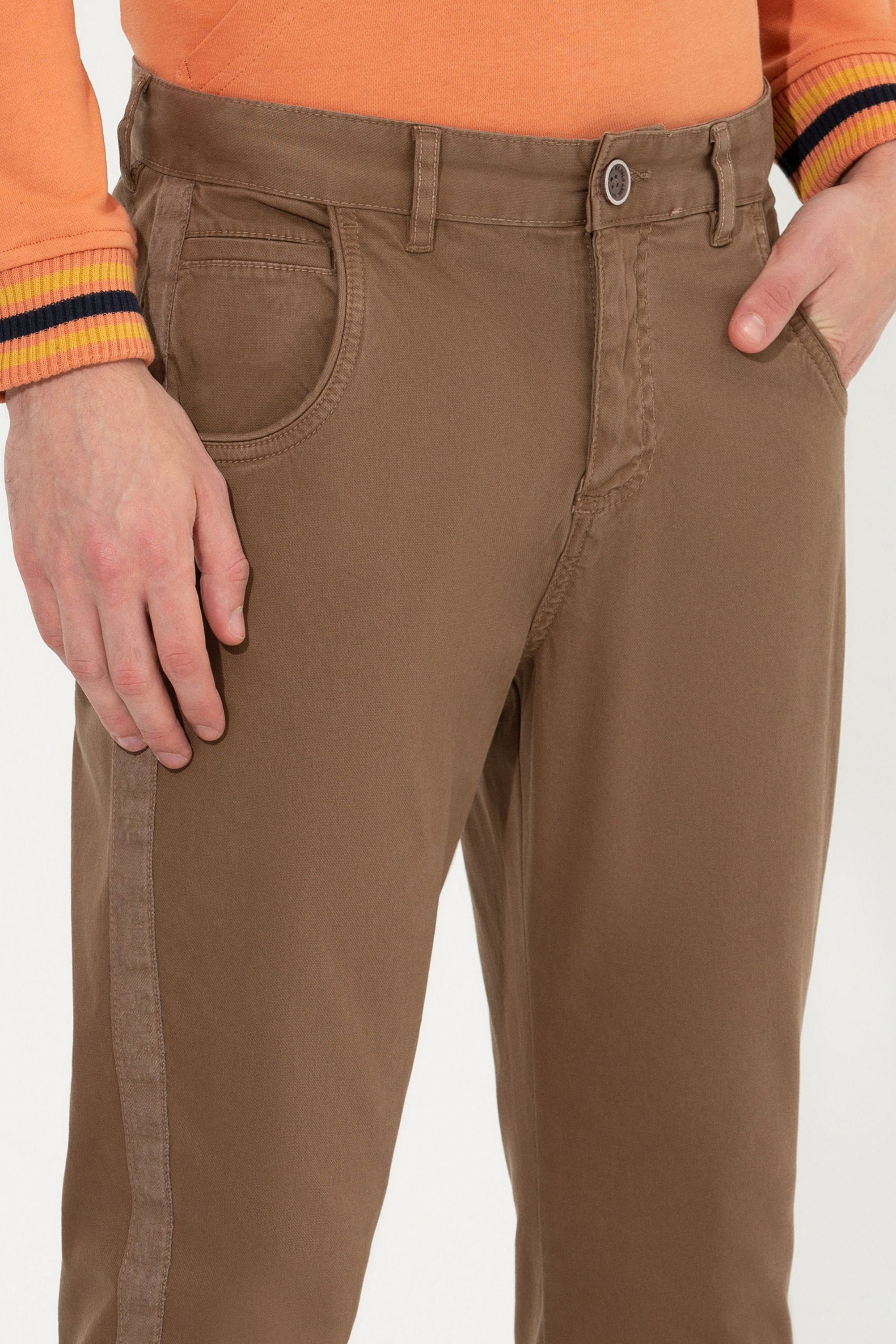 Erkek Carrot Fit Coconut Kanvas Pantolon