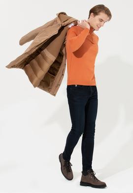 Erkek Kiremit Dik Yaka Triko Kazak - 50254065025