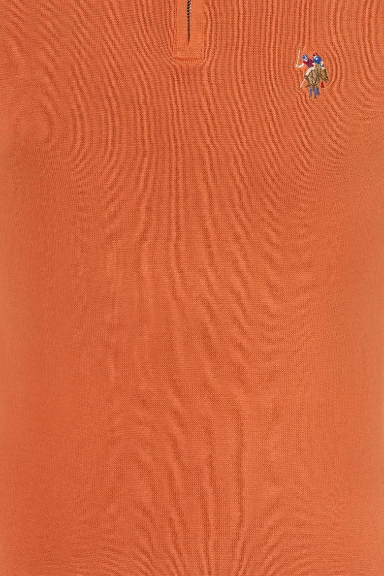 Erkek Kiremit Dik Yaka Triko Kazak - 50254065025