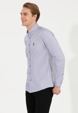 Erkek Gri Uzun Kollu Basic Gömlek - 50256694025