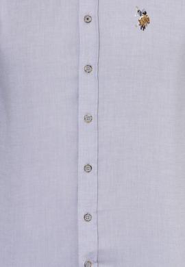 Erkek Gri Uzun Kollu Basic Gömlek - 50256694025