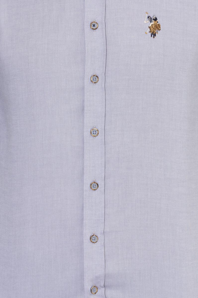 Erkek Gri Uzun Kollu Basic Gömlek