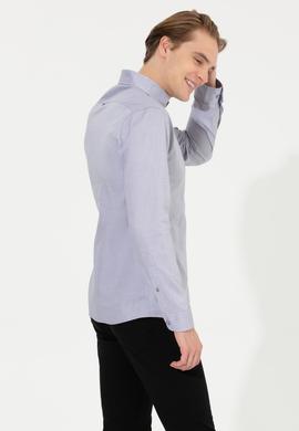 Erkek Gri Uzun Kollu Basic Gömlek - 50256694025