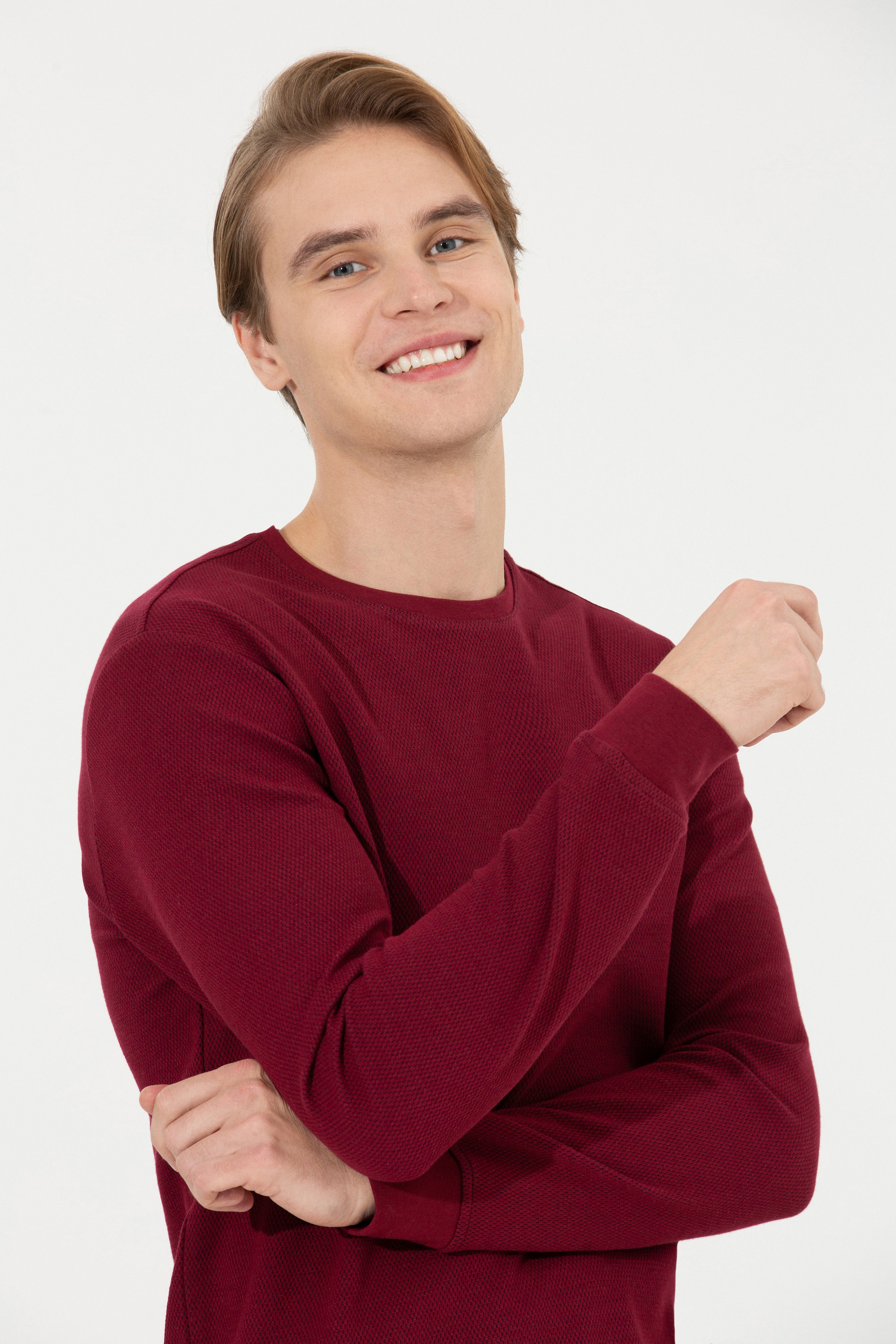 Erkek Vişne Sweatshirt