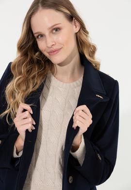 Kadın Lacivert Kaşe Kaban - 50253037005