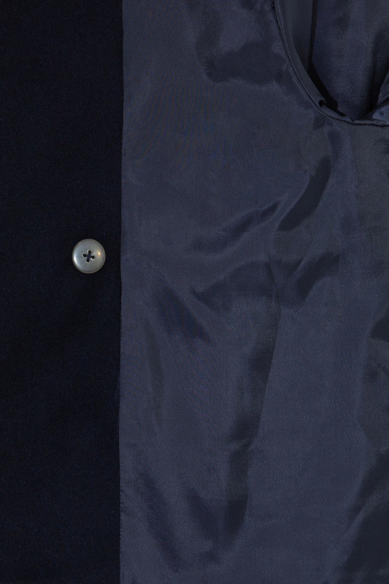 Kadın Lacivert Kaşe Kaban - 50253037005