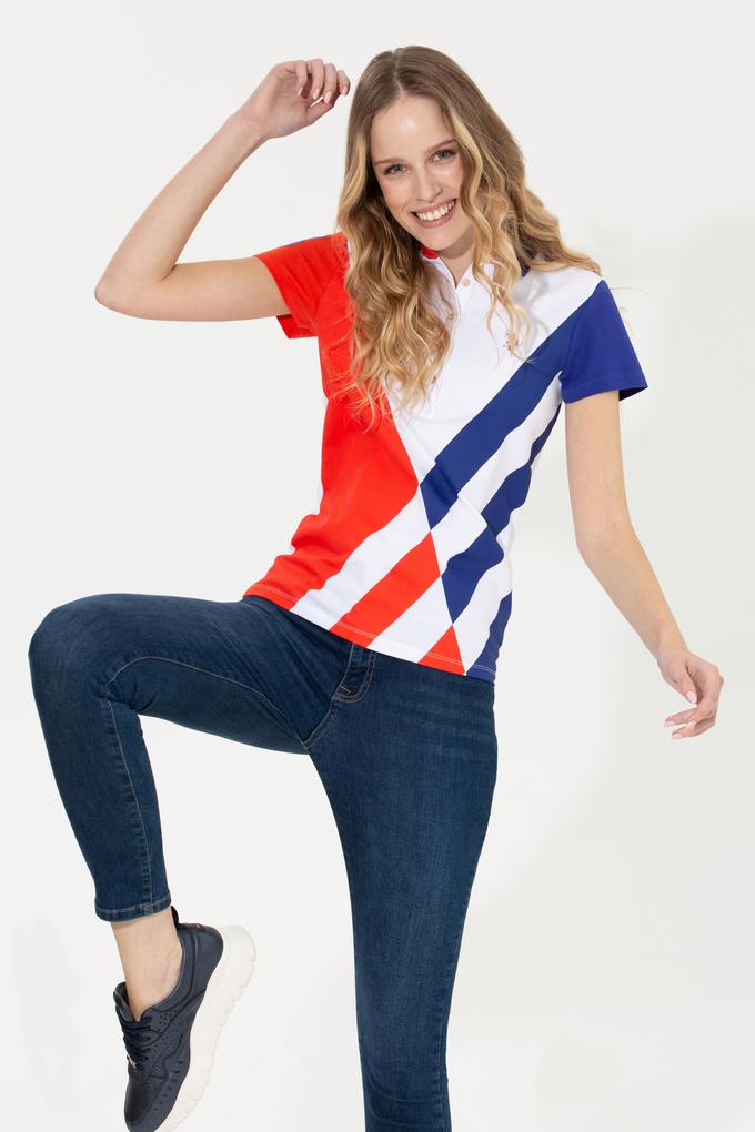 Kadın Kırmızı Polo Yaka Tişört