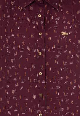 Kadın Vişne Uzun Kollu Gömlek - 50254005002