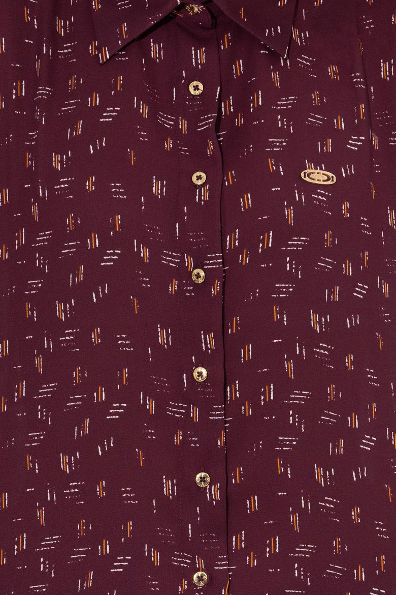 Kadın Vişne Uzun Kollu Gömlek - 50254005002