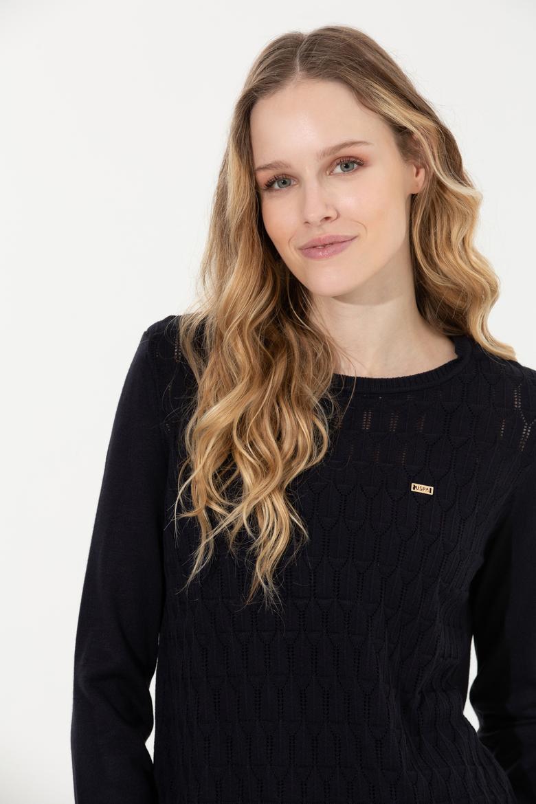 Kadın Lacivert Bisiklet Yaka Kazak - 50255255003