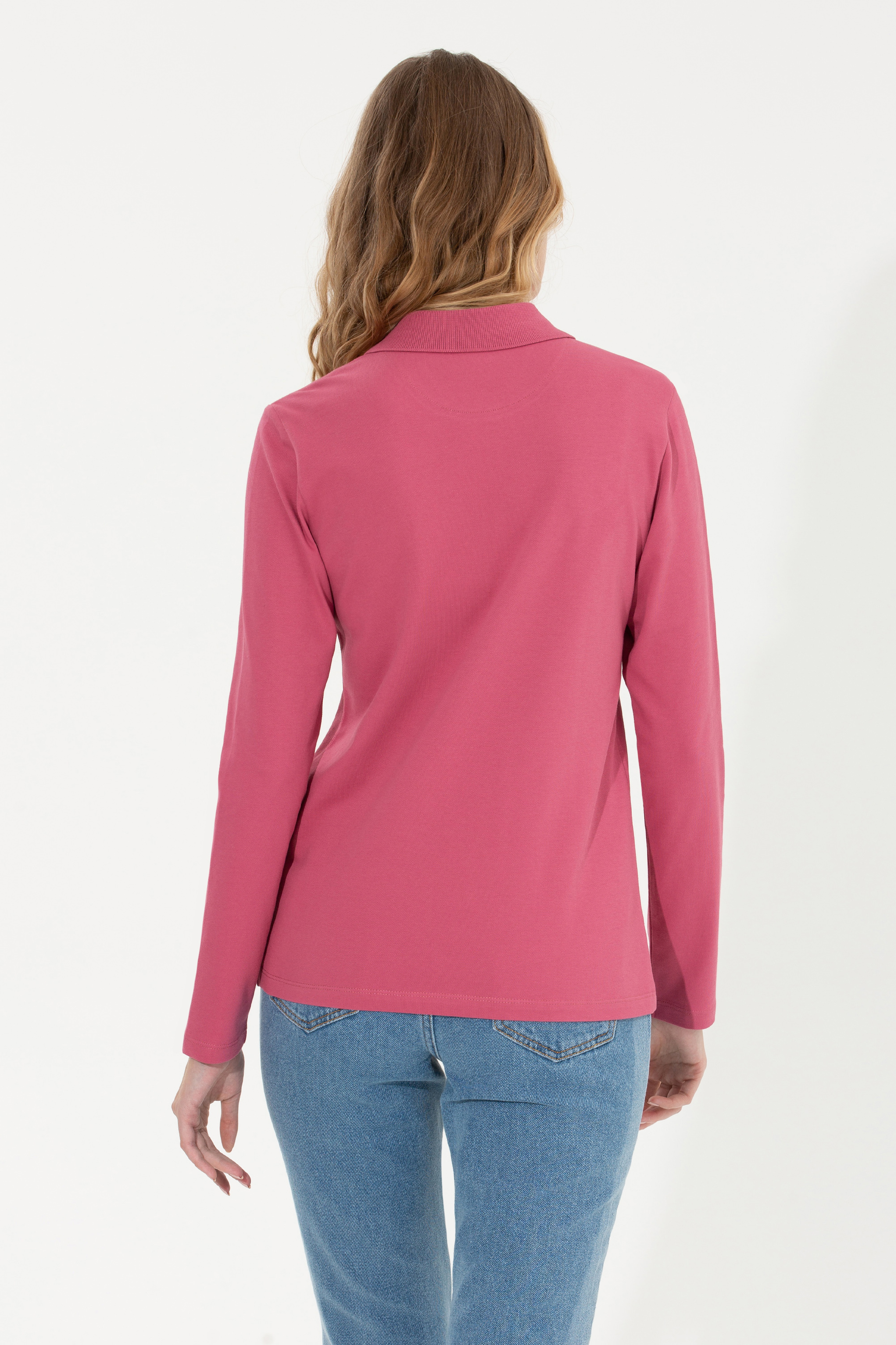 Kadın Pembe Basic Sweatshirt - Image 5