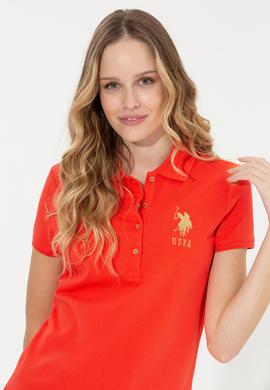 Kadın Kırmızı Basic Polo Yaka Tişört - 50246278110