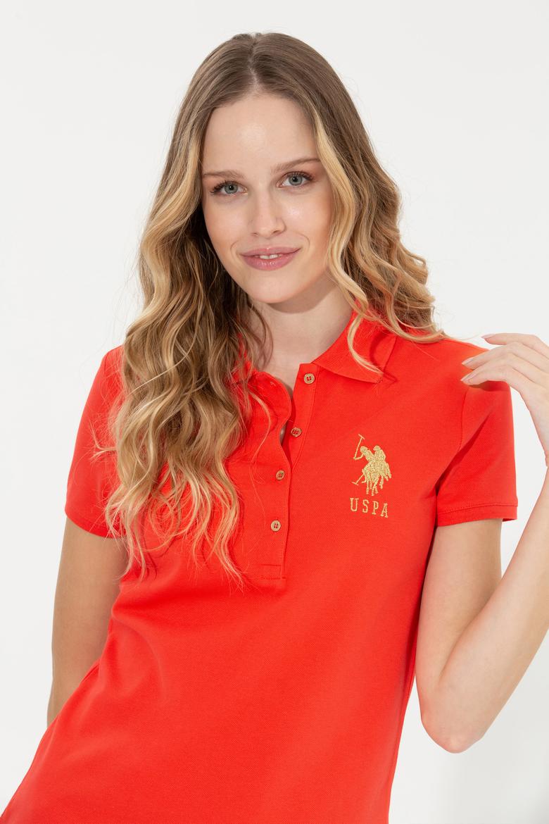 Kadın Kırmızı Basic Polo Yaka Tişört - 50246278110