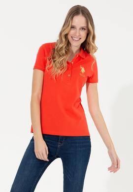 Kadın Kırmızı Basic Polo Yaka Tişört - 50246278110