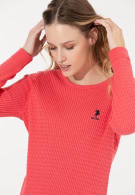 Kadın Nar Çiçeği Basic Kazak - 50255658036