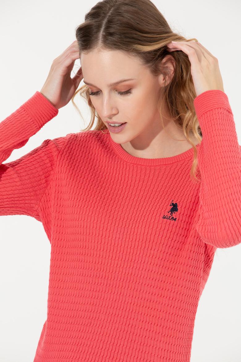 Kadın Nar Çiçeği Basic Kazak - 50255658036