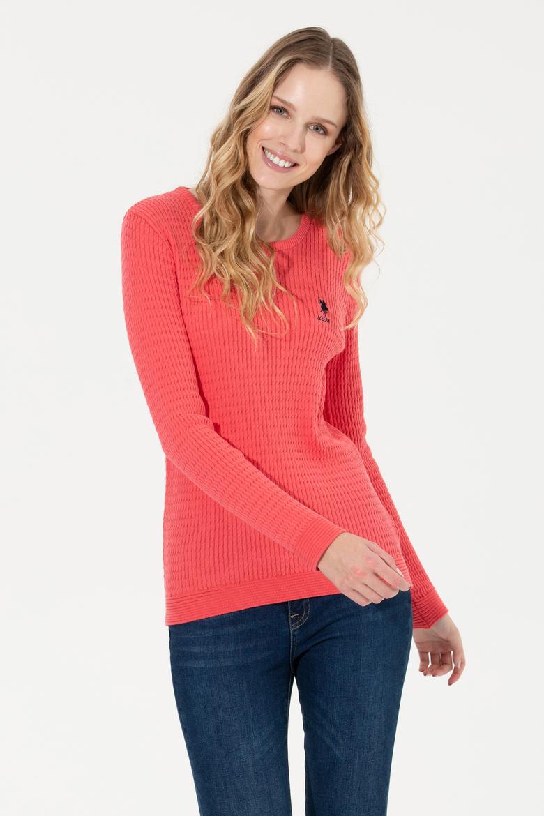 Kadın Nar Çiçeği Basic Kazak - 50255658036