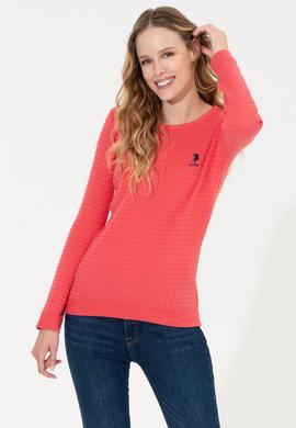 Kadın Nar Çiçeği Basic Kazak - 50255658036