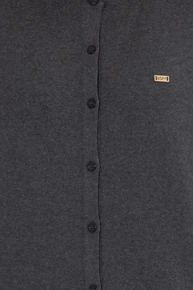 Kadın Antrasit Melanj Basic Triko Hırka - 50251904042