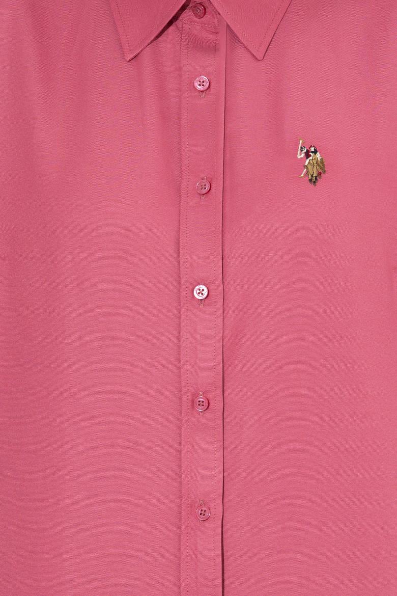 Kadın Pembe Uzun Kollu Basic Gömlek - 50256672091