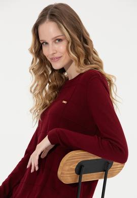 Kadın Bordo Kazak - 50255657008