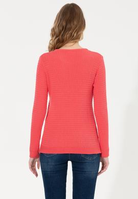 Kadın Nar Çiçeği Basic Kazak - 50255658036