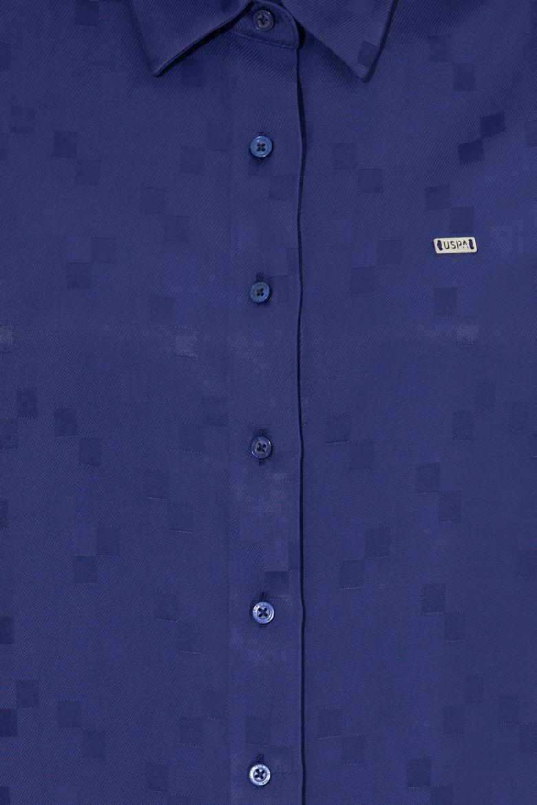 Kadın Mavi Uzun Kollu Gömlek - 50253323003