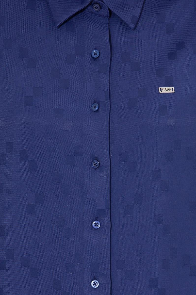 Kadın Mavi Uzun Kollu Gömlek