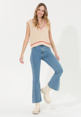 Kadın Açık Mavi Jean Pantolon - 50253483006