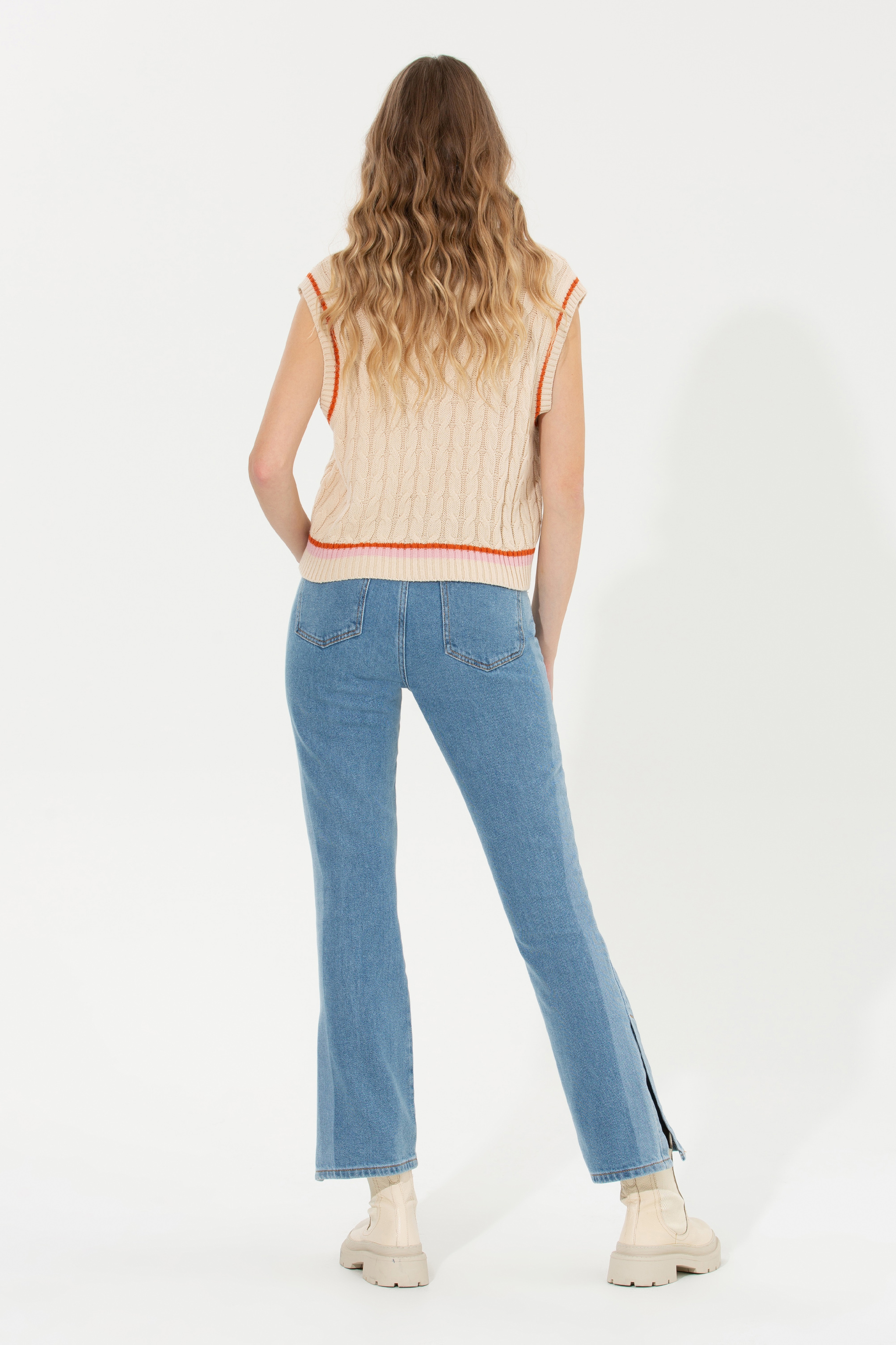 Kadın Açık Mavi Jean Pantolon - Image 4
