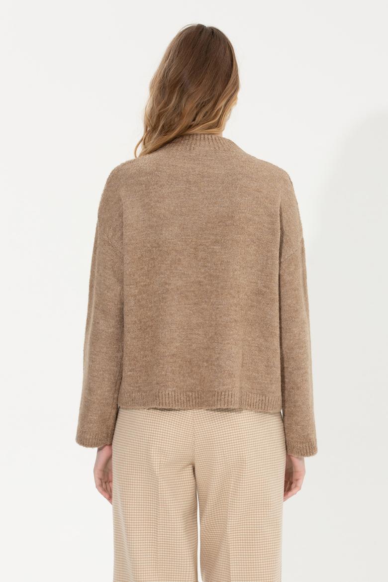 Kadın Camel Balıkçı Yaka Kazak - 50256628007