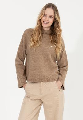 Kadın Camel Balıkçı Yaka Kazak - 50256628007