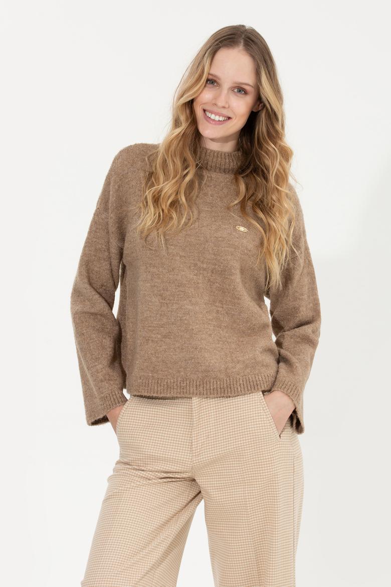 Kadın Camel Balıkçı Yaka Kazak - 50256628007