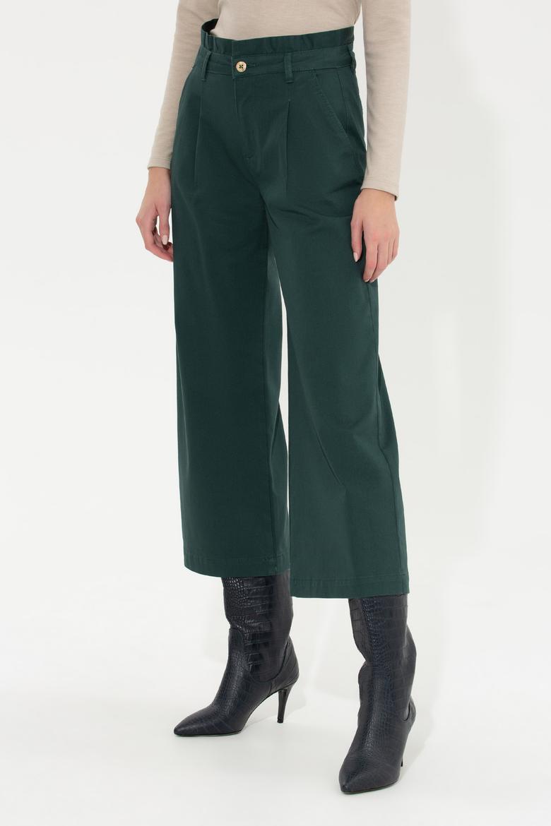 Kadın Koyu Yeşil Pantolon - 50256604015