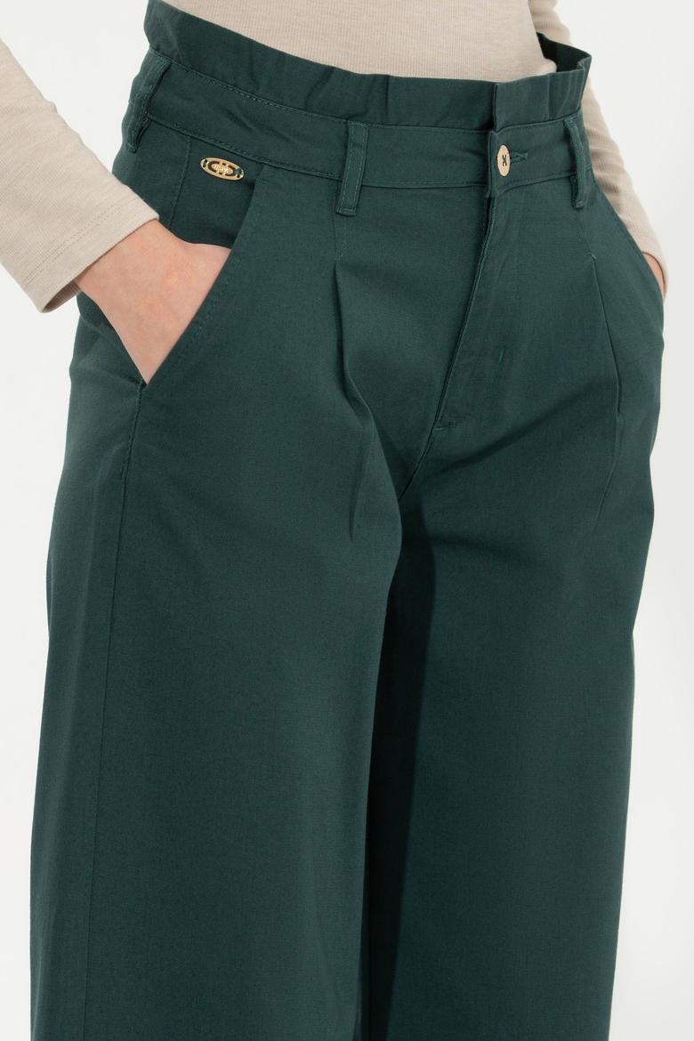 Kadın Koyu Yeşil Pantolon - 50256604015