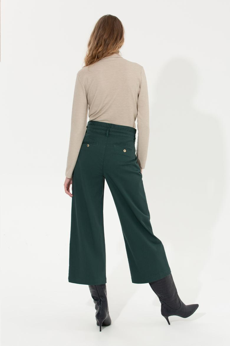 Kadın Koyu Yeşil Pantolon - 50256604015