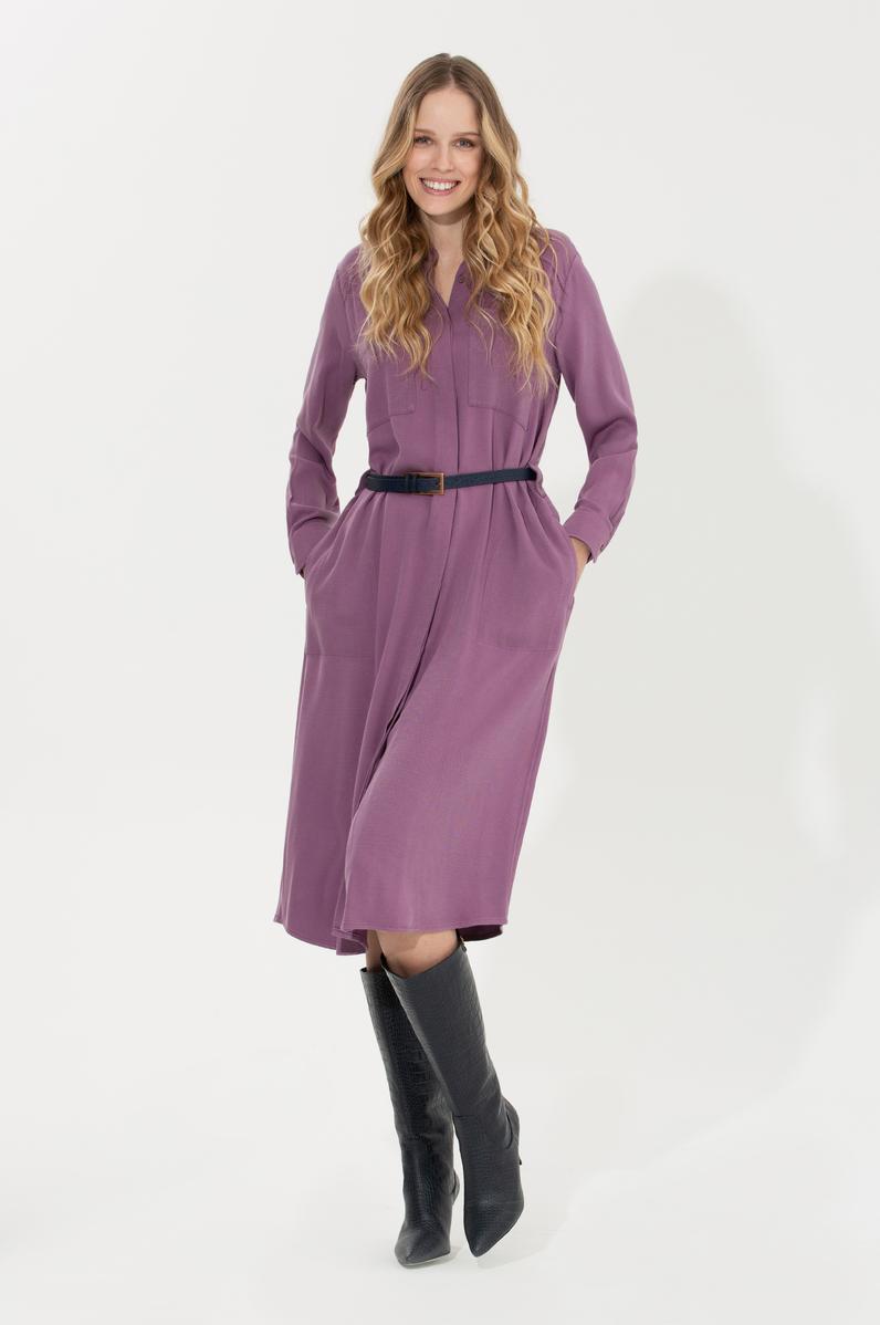 Kadın Menekşe Dokuma Elbise