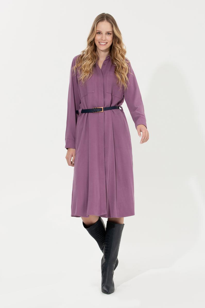 Kadın Menekşe Dokuma Elbise