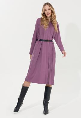 Kadın Menekşe Dokuma Elbise - 50253585004