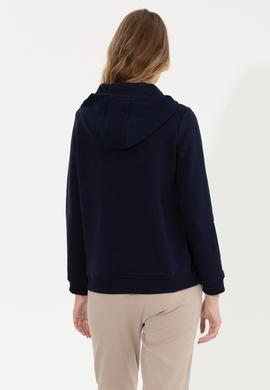 Kadın Lacivert Basic Sweatshirt - 50256249093