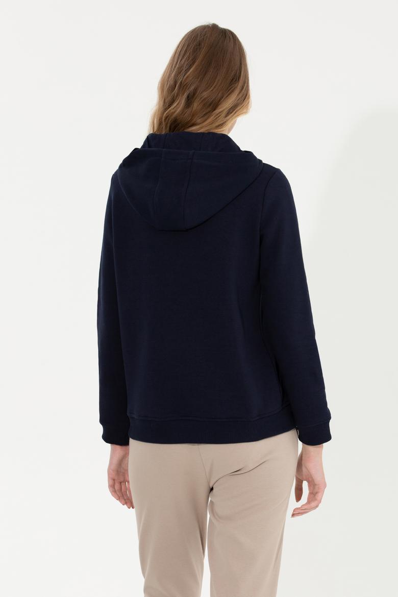 Kadın Lacivert Basic Sweatshirt - 50256249093