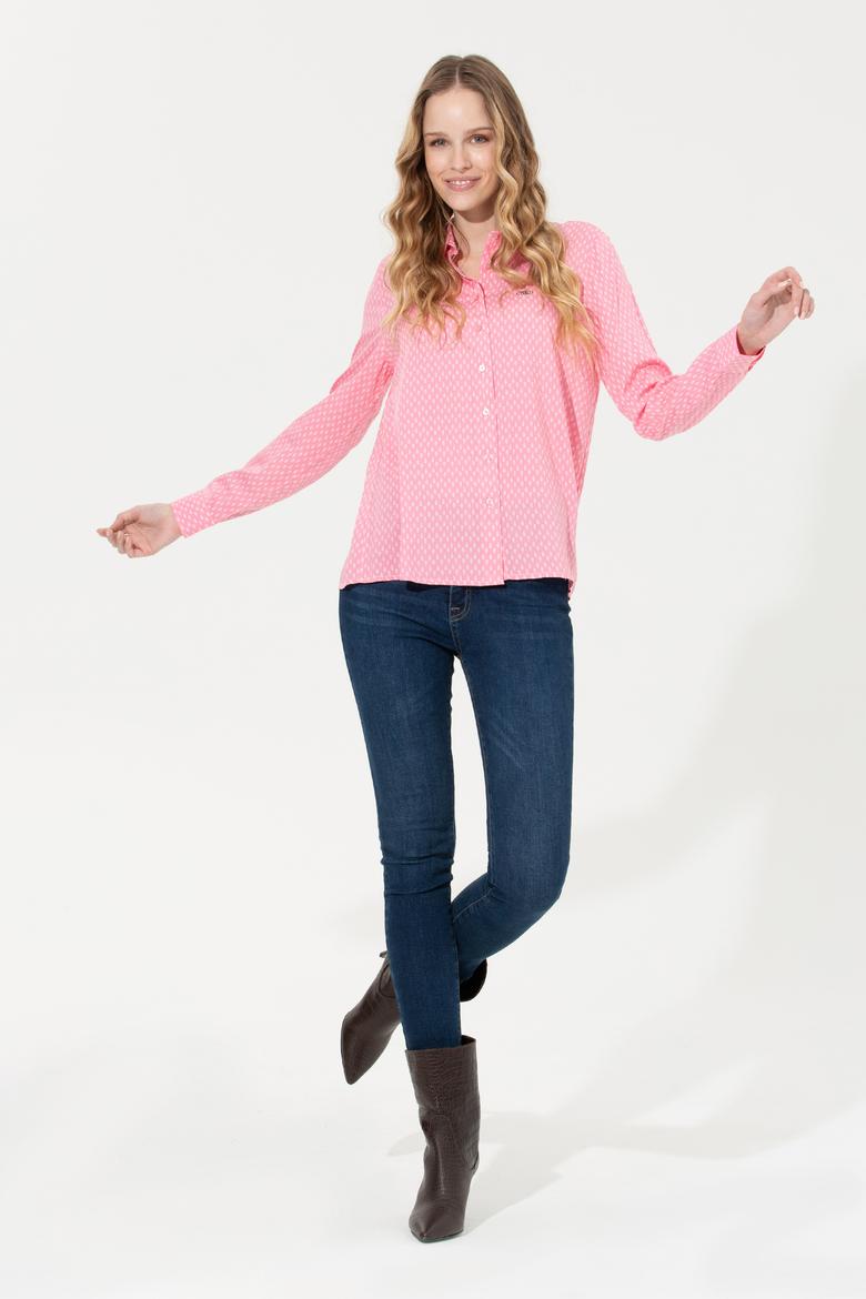 Kadın Manolya Uzun Kollu Gömlek - 50261312014