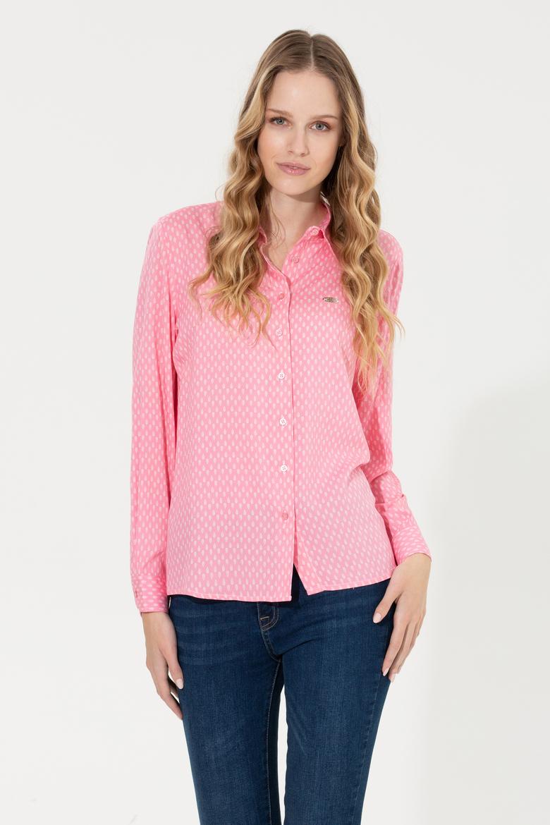 Kadın Manolya Uzun Kollu Gömlek