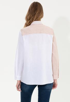 Kadın Turuncu Uzun Kollu Gömlek - 50251873008