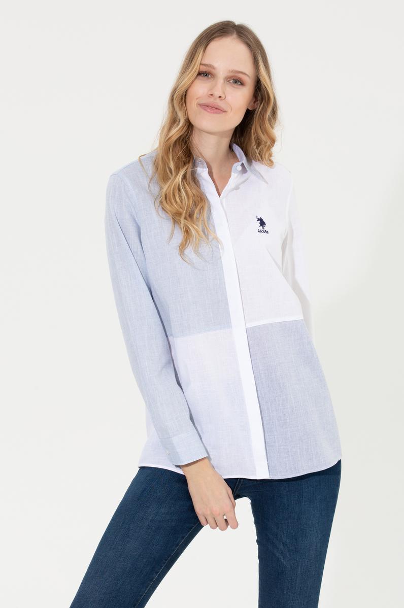 Kadın Açık Mavi Uzun Kollu Gömlek