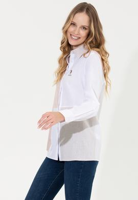 Kadın Turuncu Uzun Kollu Gömlek - 50251873008